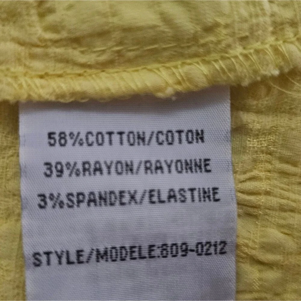 Lana Lee Vintage Yellow Textured Jacket Women’s 6 Grommet Button Front Rare Find - Picture 9 of 16
